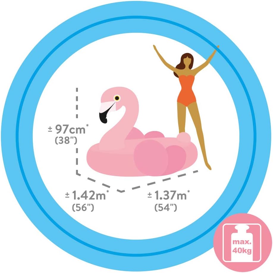 Intex - Inflatable Flamingo Pool Float - 142x137x97 cm