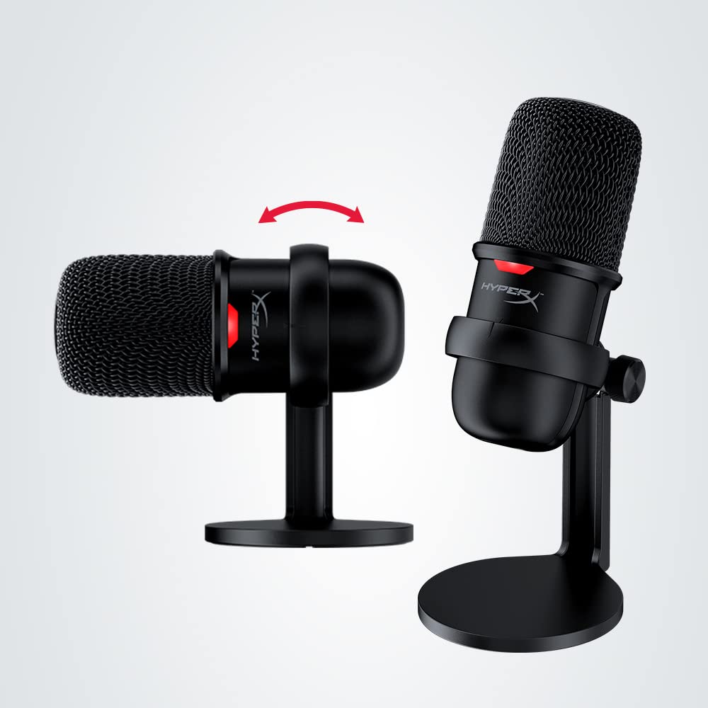 HyperX SoloCast USB Condenser Gaming Microphone – Plug N Play with Tap-to-Mute, for PC, PS4, PS5, Mac, Streaming, Podcasts, Discord 2