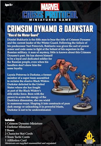 Atomic Mass Games Crimson Dynamo & Dark Star Marvel Crisis Protocol Miniatures (FFGCP88)