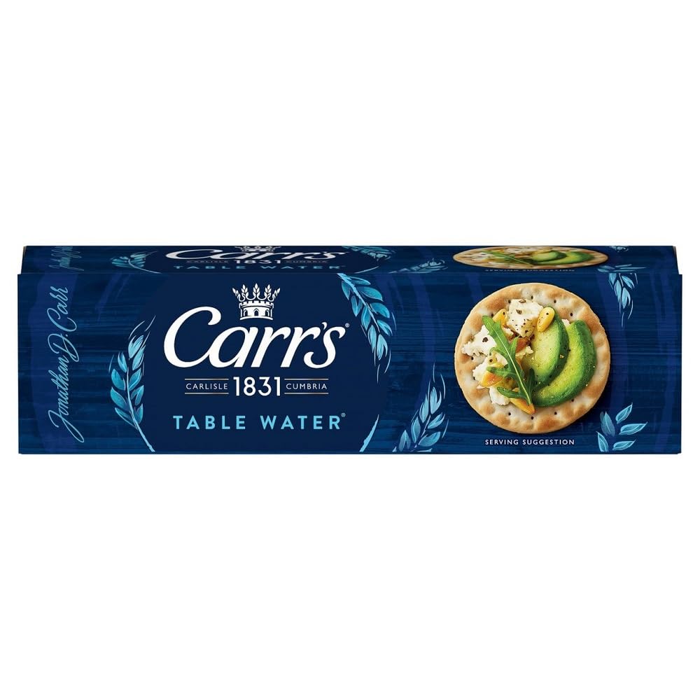 Carr's Table Water Crackers - Light, Crisp Savory Snack | 125g Pack