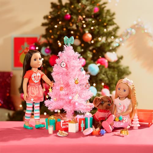 Glitter Girls Lacy - 14-Inch Posable Fashion Doll with Blonde Hair & Purple Eyes - Pink Tunic Outfit 10