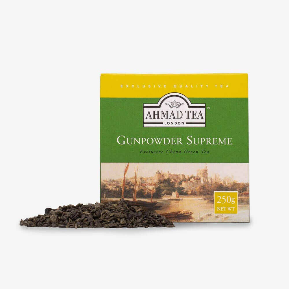 Ahmad Tea Gunpowder Green Tea - Loose Leaf 250g | Smoky Flavor | China Origin 3