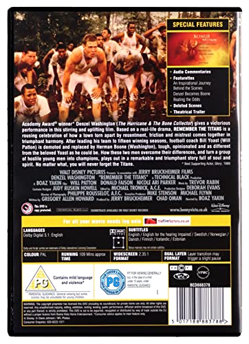 Remember the Titans [2001] - Sport/Drama [DVD]