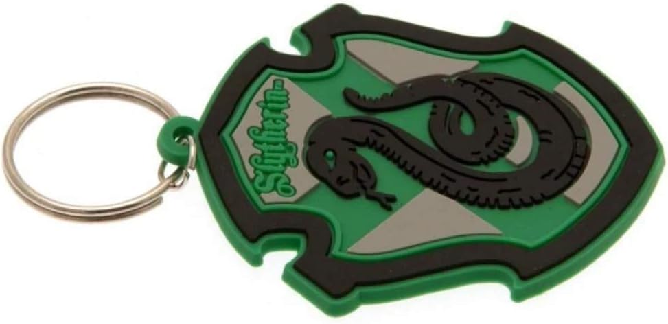 Warner Bros Harry Potter Slytherin Crest Rubber Keyring (RK38696C)