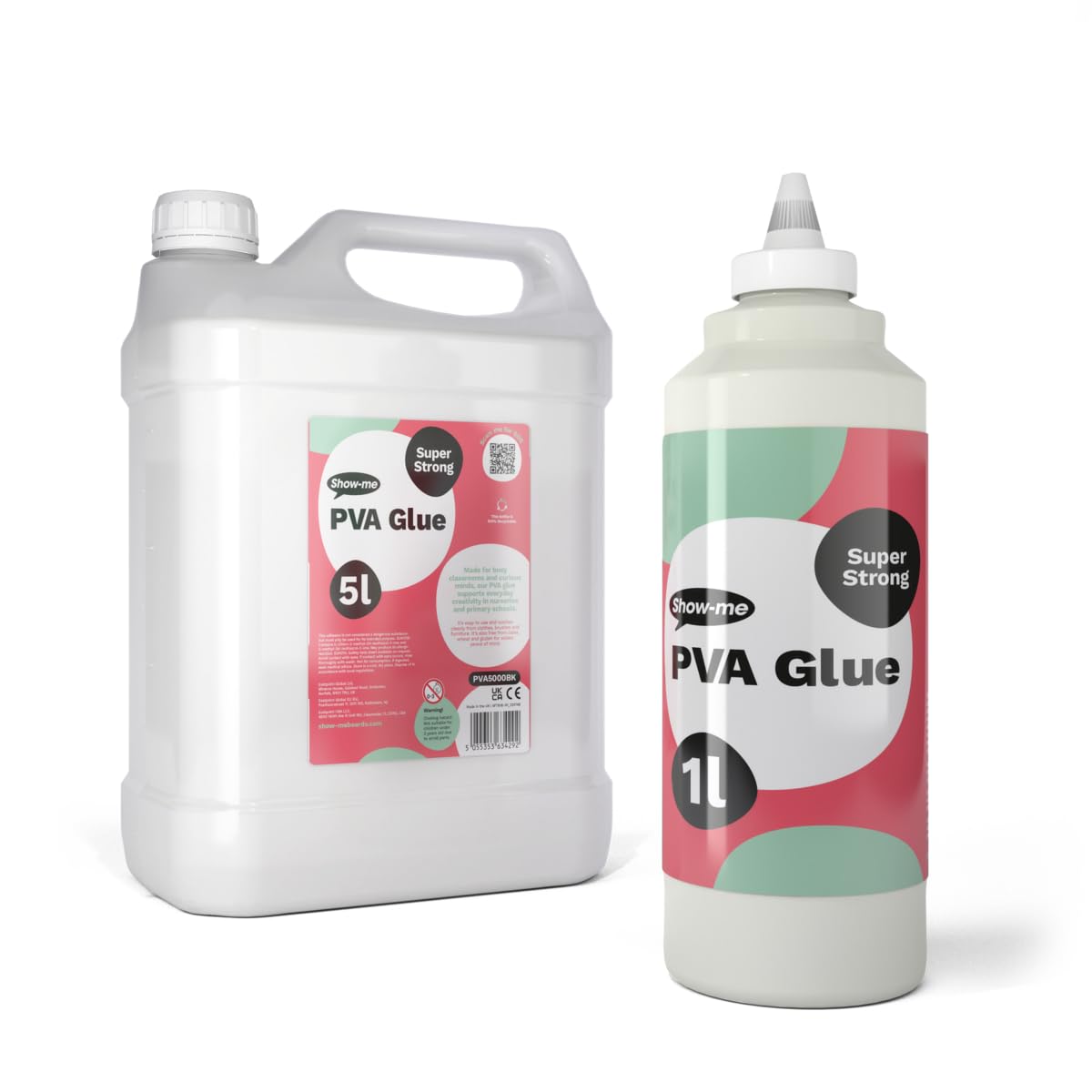 SHOW-ME PVA Glue - 1 Litre | Strong Adhesive | Dries Clear 4