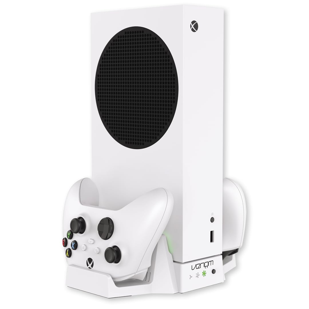 Venom Cool & Charge Vertical Stand for Xbox Series S with Controller Charging and Cooling Fans