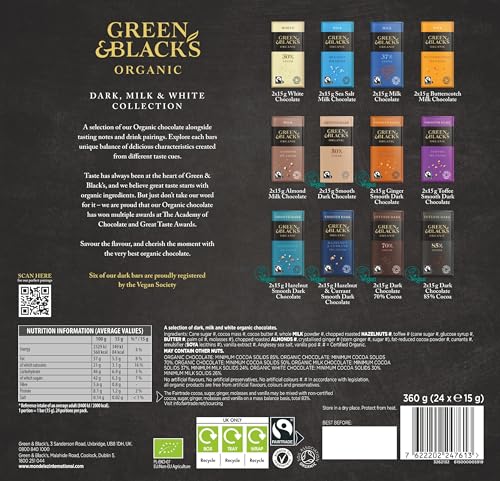 Green & Black's Organic Tasting Collection - Assorted Miniature Chocolate Bars (24 Pack) 5