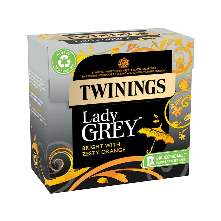 Twinings Lady Grey Black Tea - Zesty Orange & Lemon Peel Flavor | 320 Teabags (Pack of 4) 3