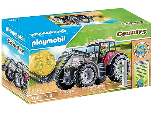 Playmobil 71305 Large Electric Tractor Playset - Educational Farm Vehicle for Kids 4+ 9
