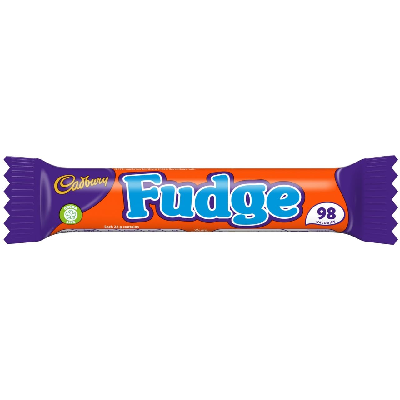 Cadbury Fudge Chocolate Bar 22g (Pack of 60) - Milk Chocolate Covered Fudge 3