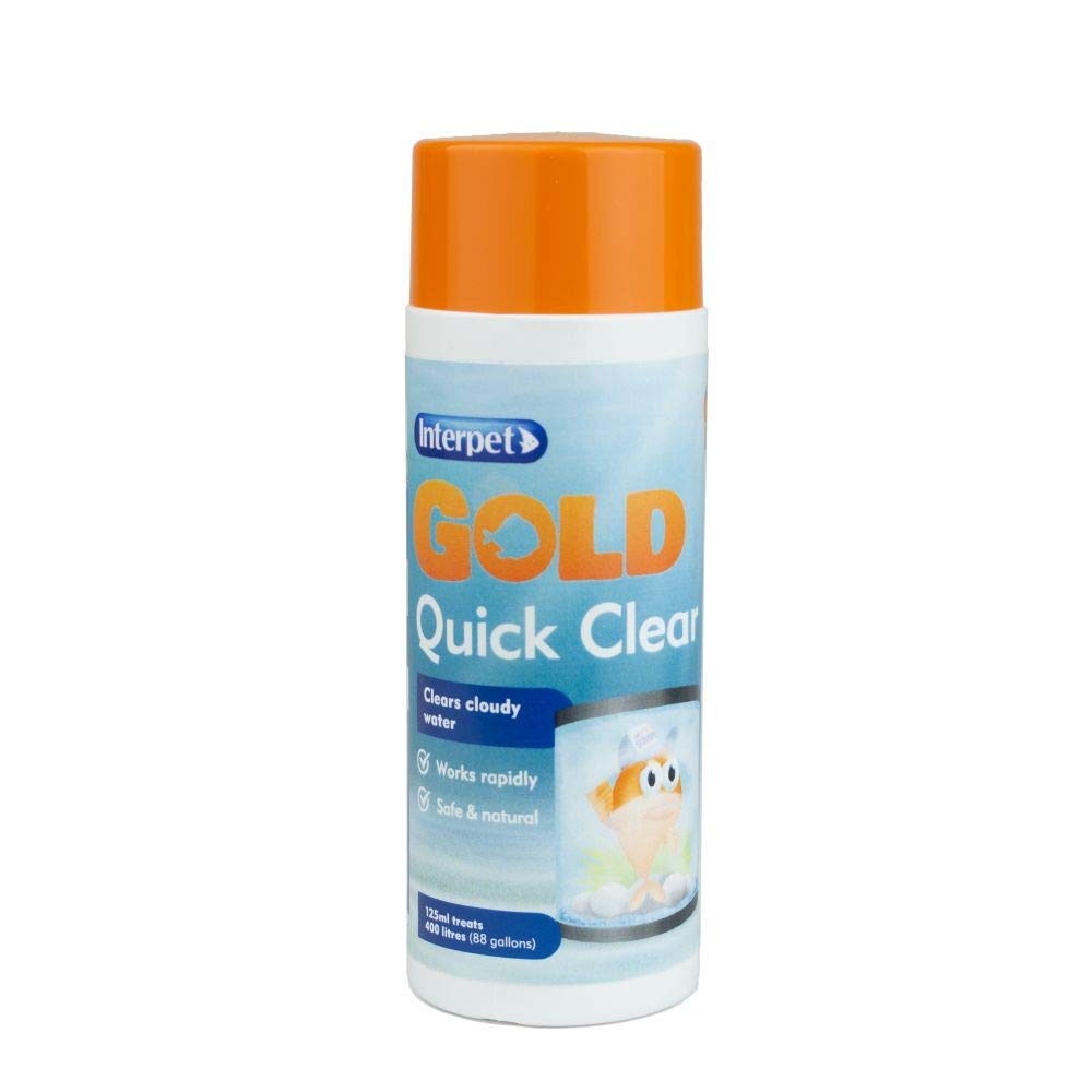 Interpet Gold Quick Clear - Clears Cloudy Aquarium Water | 125ml