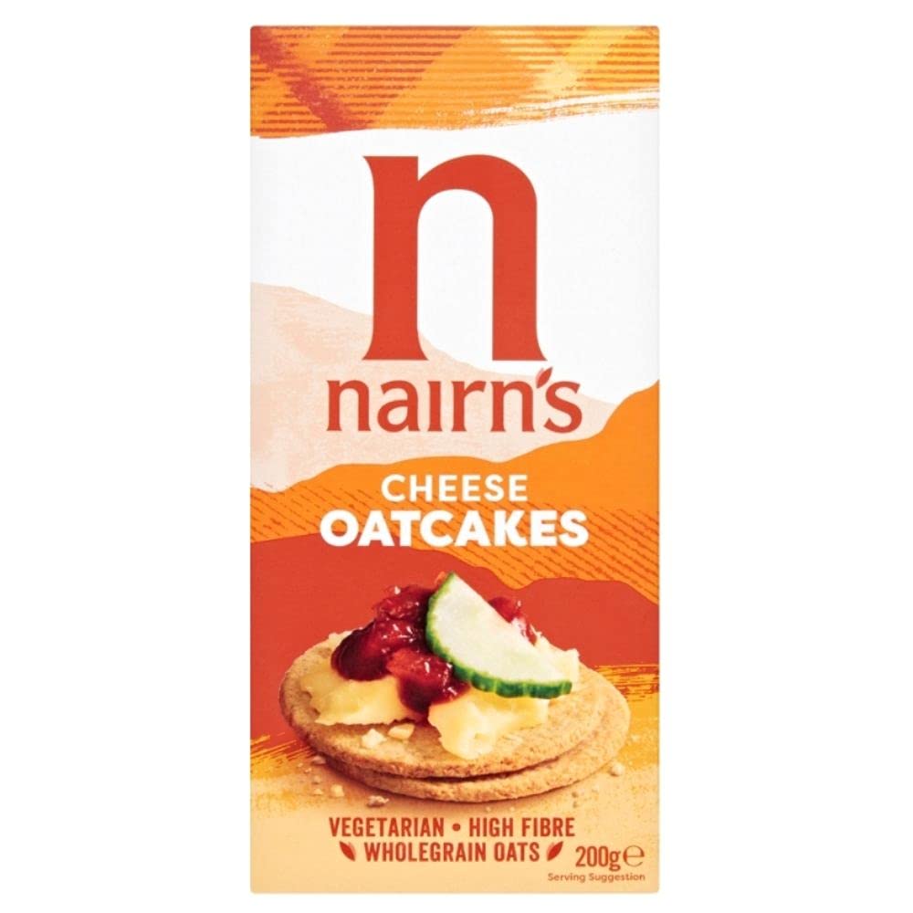Nairn's Cheese Oatcakes - High in Fibre, Wheat Free Recipe | 200g