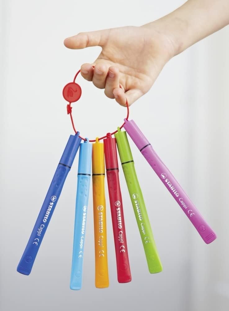 STABILO Cappi Fibre-Tip Pen with Cap-Ring - Pack of 24 Assorted Colours 5