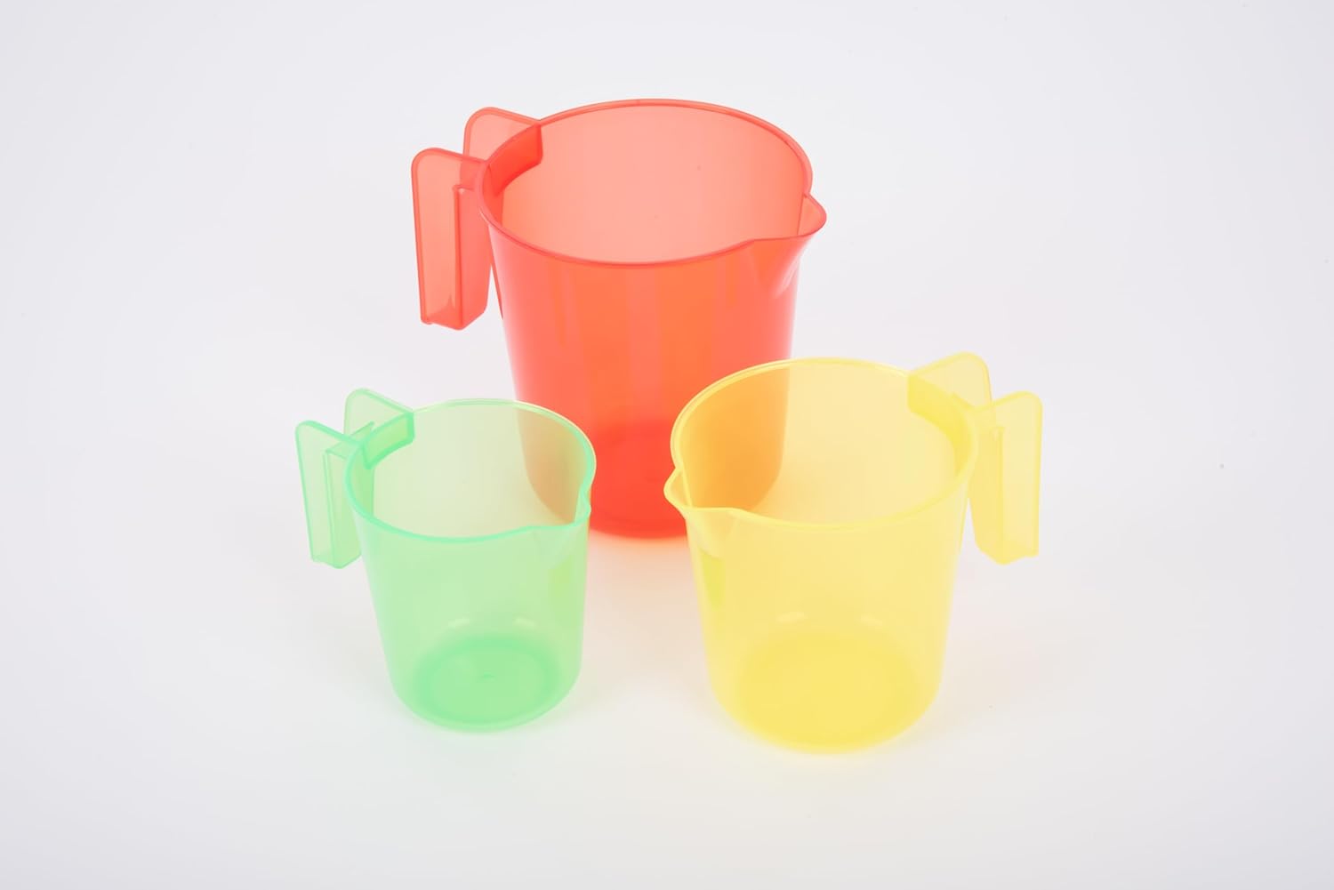 TickiT Translucent Colour Nesting Jugs - 3-Piece Sand & Water Play Set for Toddlers 12M+ 3