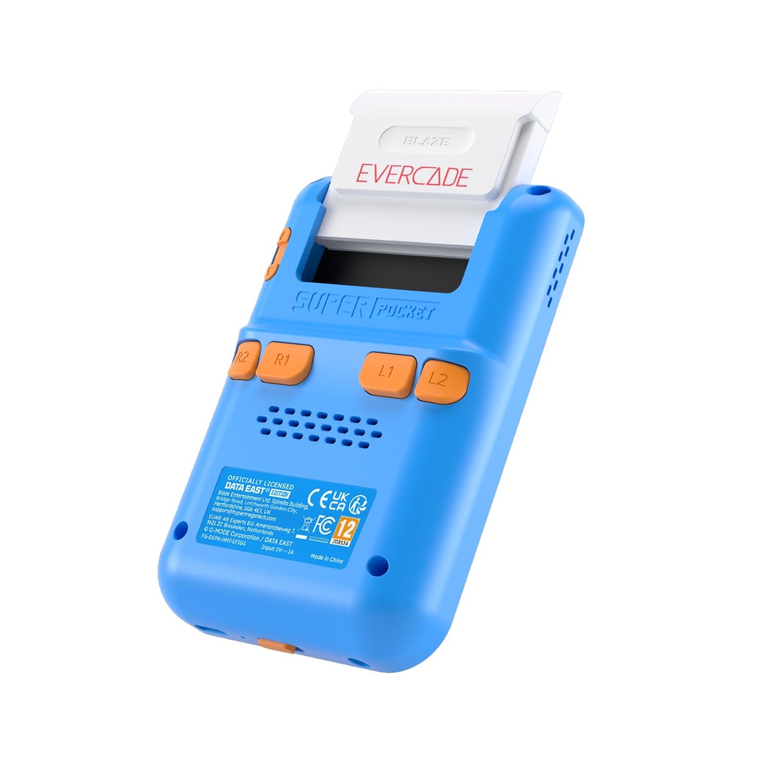 Evercade Data East Super Pocket - Handheld Console with 18 Pre-Loaded Games