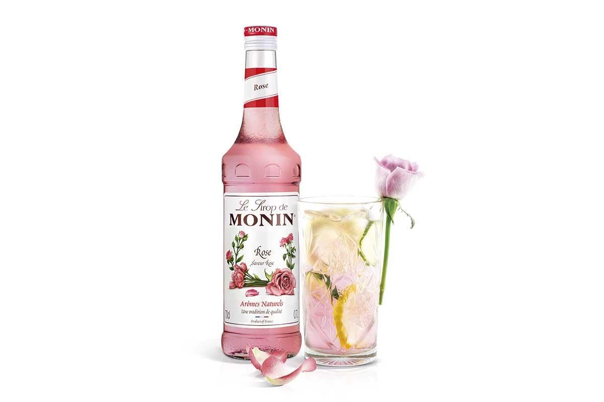 Monin Premium Rose Syrup - Floral Flavor | 700ml Glass Bottle 3