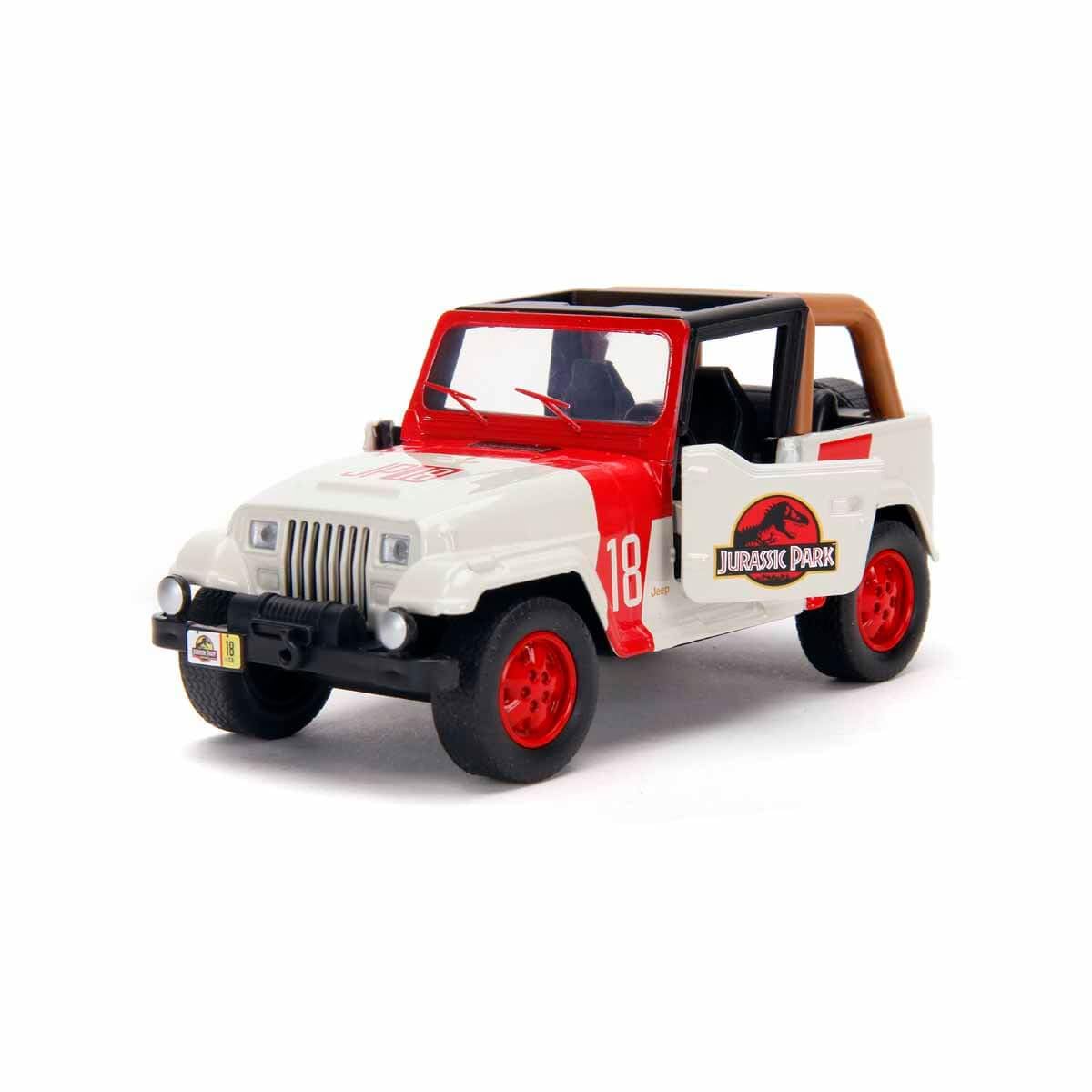 Jada 32129 Jurassic Park 1992 Jeep Wrangler 1:32 Scale Die-Cast Model