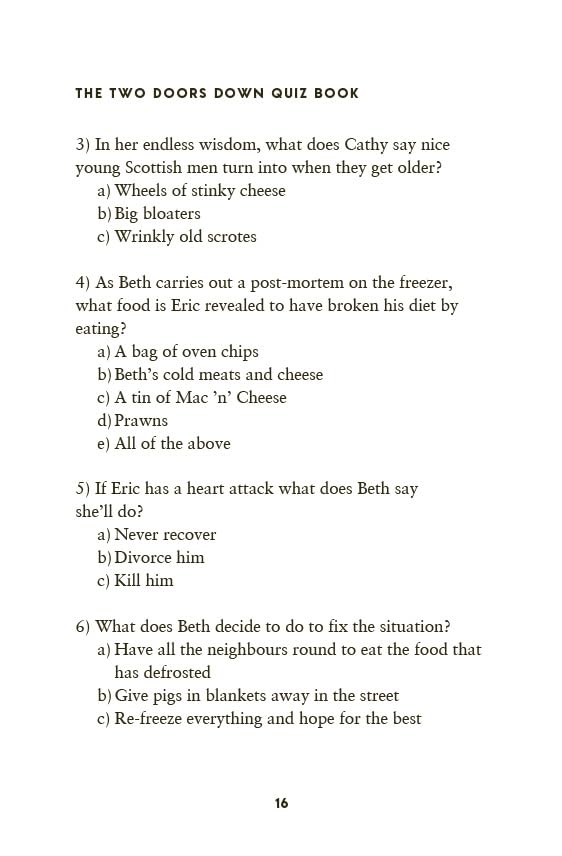 Black & White Publishing The Official Two Doors Down Quiz Book - Hardcover, 336 Pages