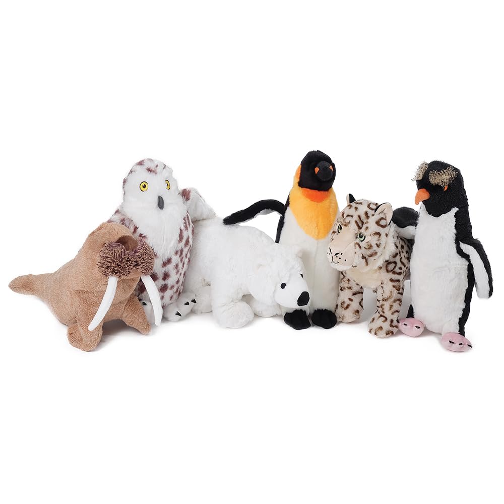 Animal Instinct Snow Mates Sophia Snow Leopard Squeaky Plush Dog Toy | Large Size | Lightweight 3