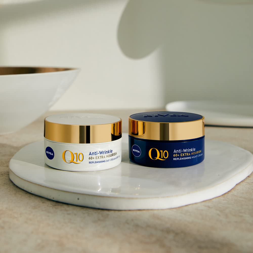 NIVEA Q10 Anti-Wrinkle Extra Nourishing Night Cream - Reduces Deep Wrinkles, Intensely Hydrating, 50ml 5