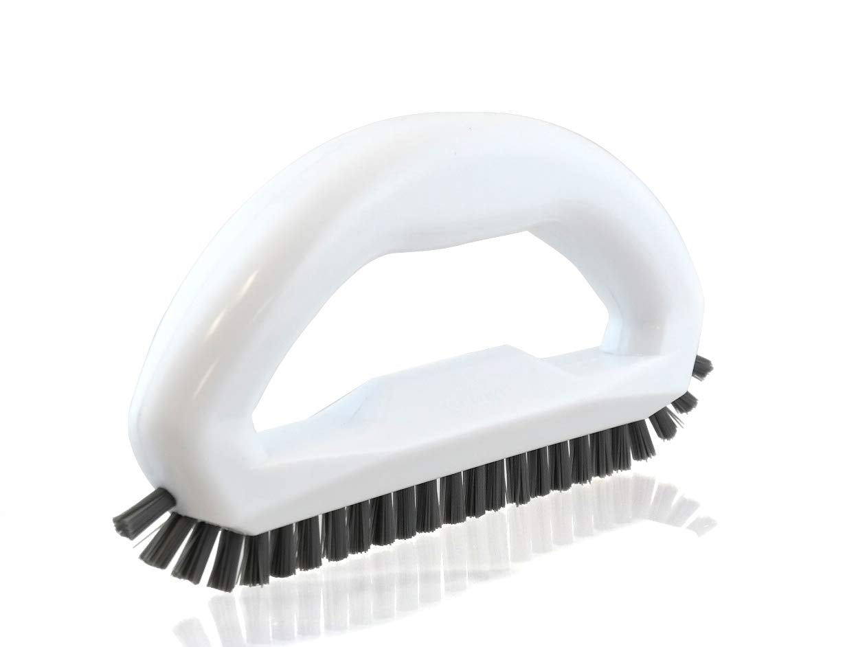 The Crown Choice Grout Cleaner Brush - Stiff Angled Bristles for Tile & Corner Cleaning | Heavy Duty Nylon 1