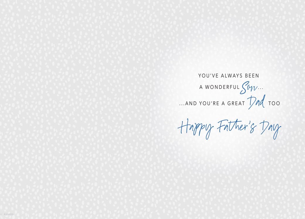 Piccadilly Greetings Father's Day Card for Son | 9 x 6 Inches | Made in the UK