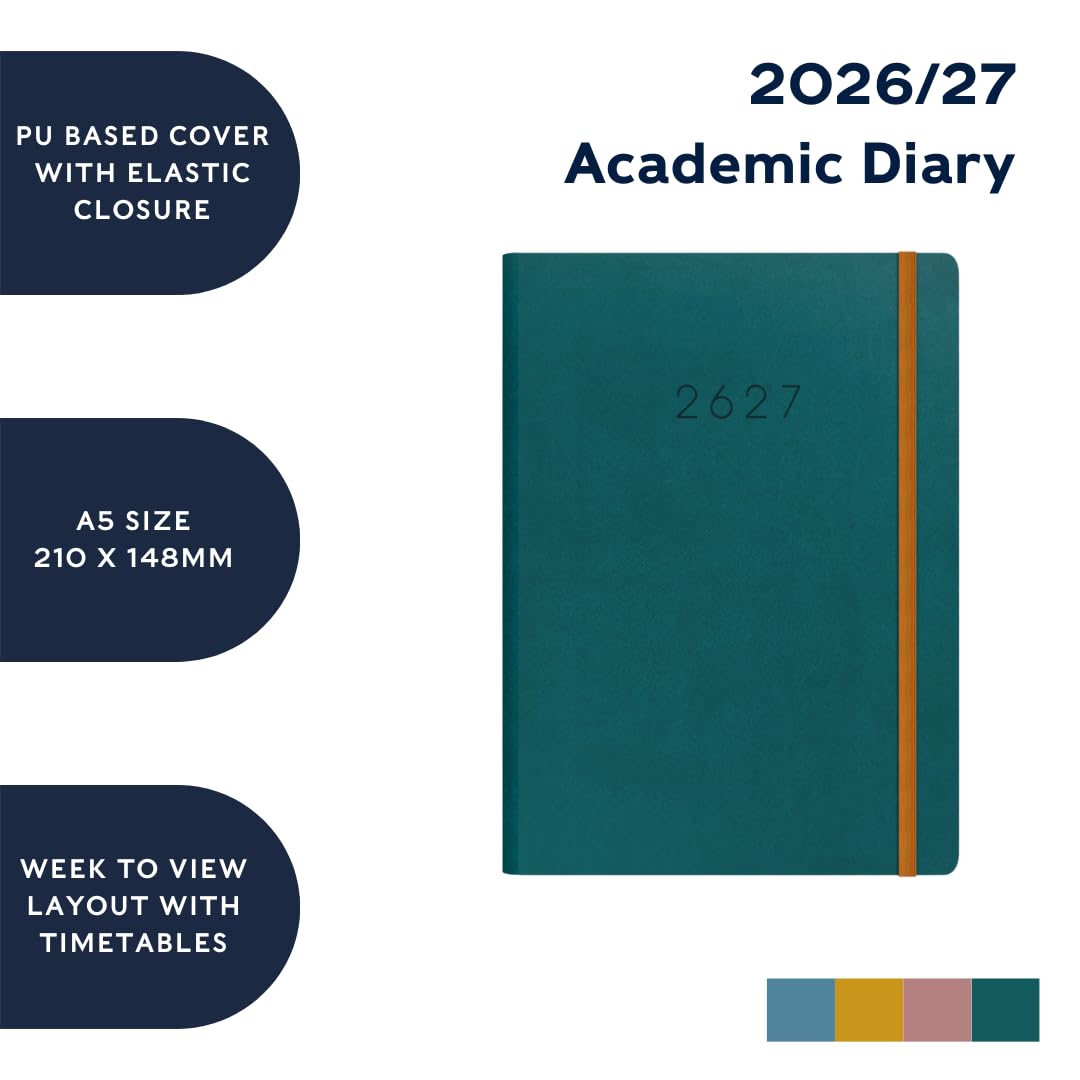 Collins 2026-2027 Academic Year Planner - A5 Week-to-View Diary | Hardcover | Pink 6