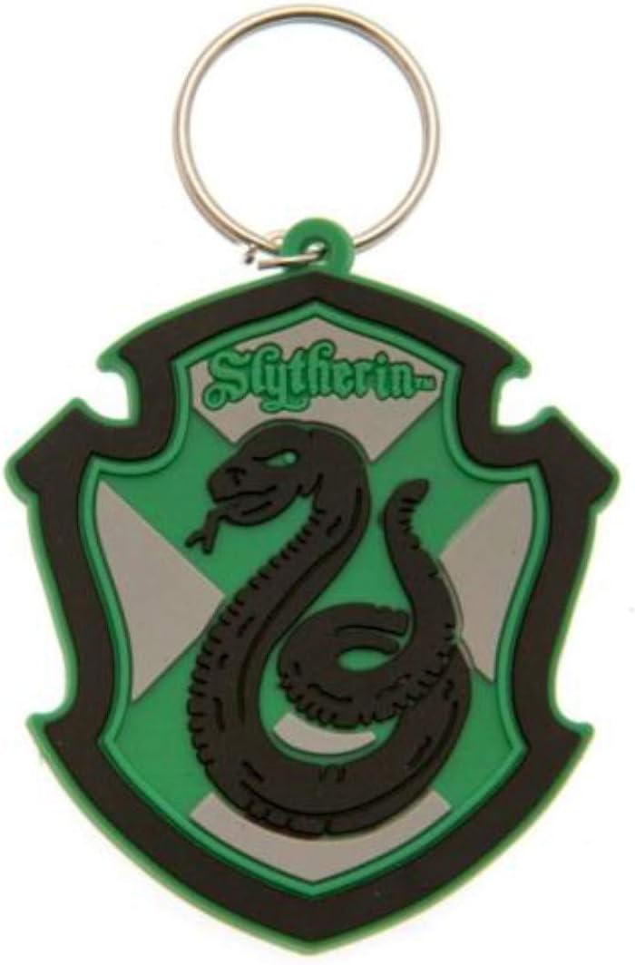 Warner Bros Harry Potter Slytherin Crest Rubber Keyring (RK38696C)