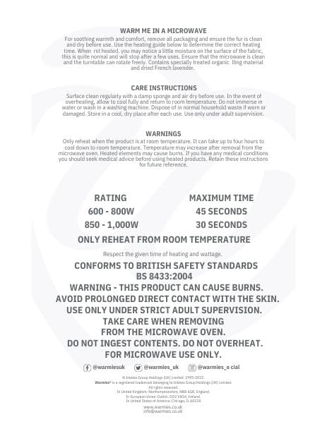 Warmies - Junior Sparkly Pink Unicorn Plush Heatable and Weighted with French Lavender Scent 9