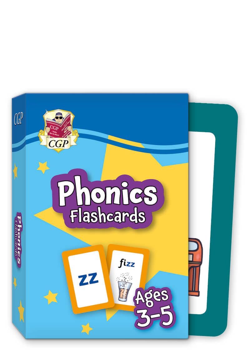 CGP Books New Phonics Flashcards - Ages 3-5 | 64 Pages | Paperback
