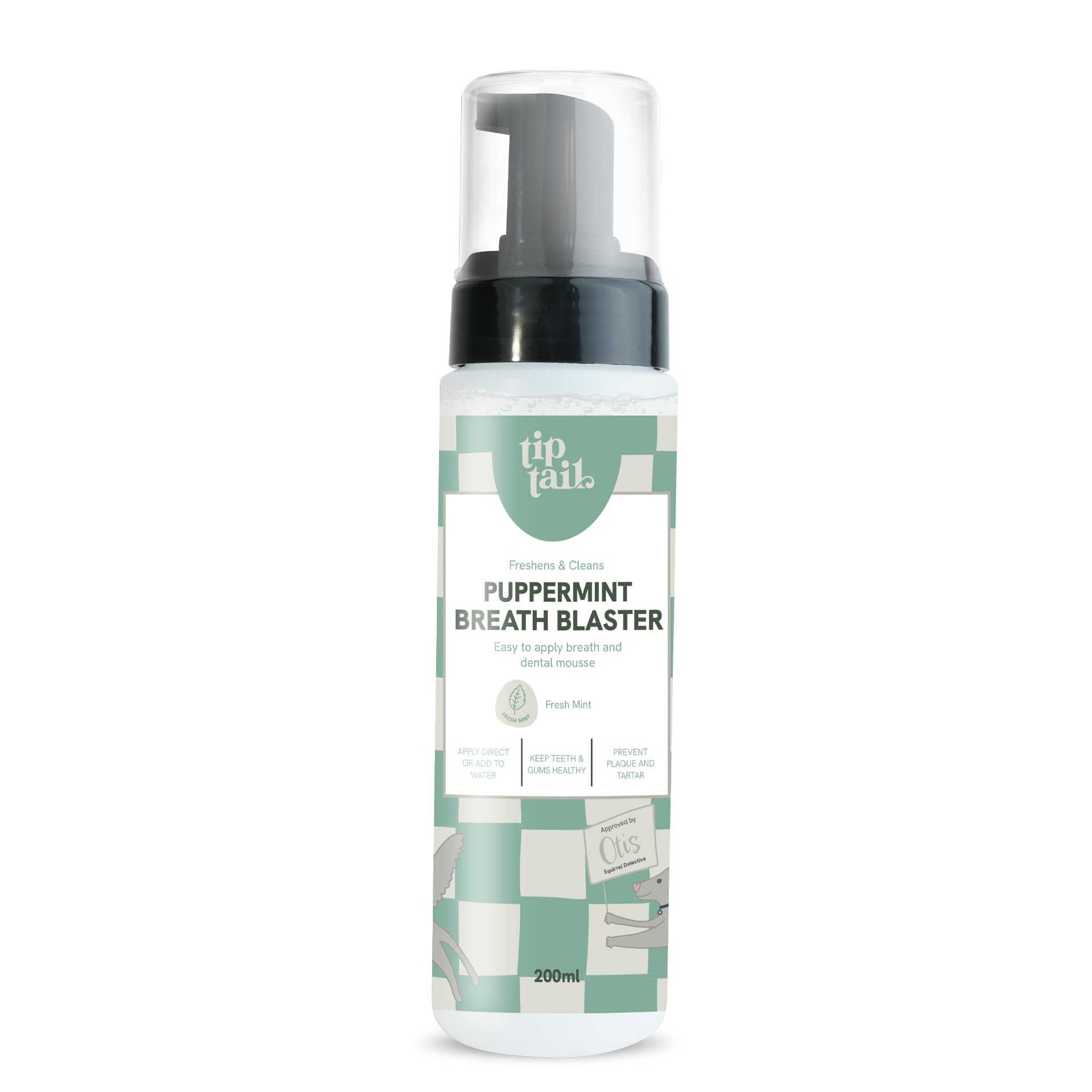 Tip Tail Puppermint Breath Blaster Dog Dental Mousse - Freshens Breath, Prevents Plaque | 200 ml 1