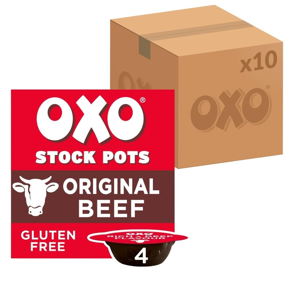 OXO Beef Stock Pots - Original Recipe, Rich & Flavourful | 40 Pots (10 Packs) | 800g Total 1