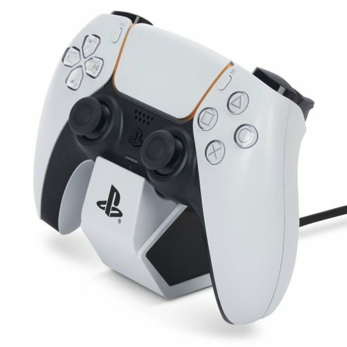 PowerA Charging Station - Drop & Charge Design | USB Powered | Weighted Base for PS5 DualSense Controllers