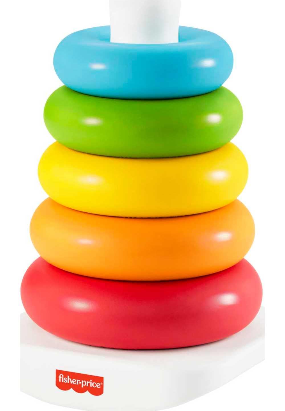 Fisher-Price Eco Rock-a-Stack Stacking Toy | 5 Rings | Ages 6 Months+ 1