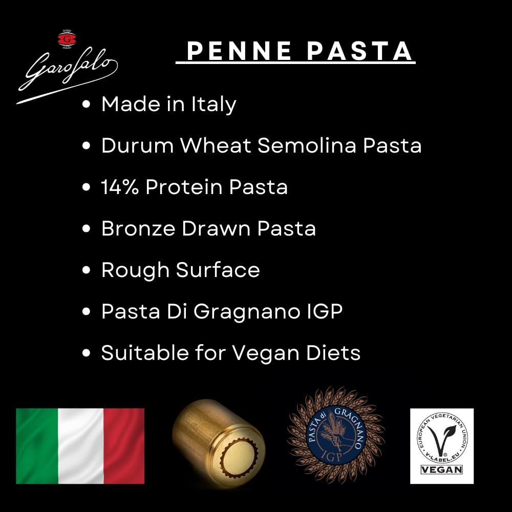Garofalo Penne Dried Pasta - 1kg, Made with Durum Wheat Semolina, Vegan & Vegetarian Friendly 3