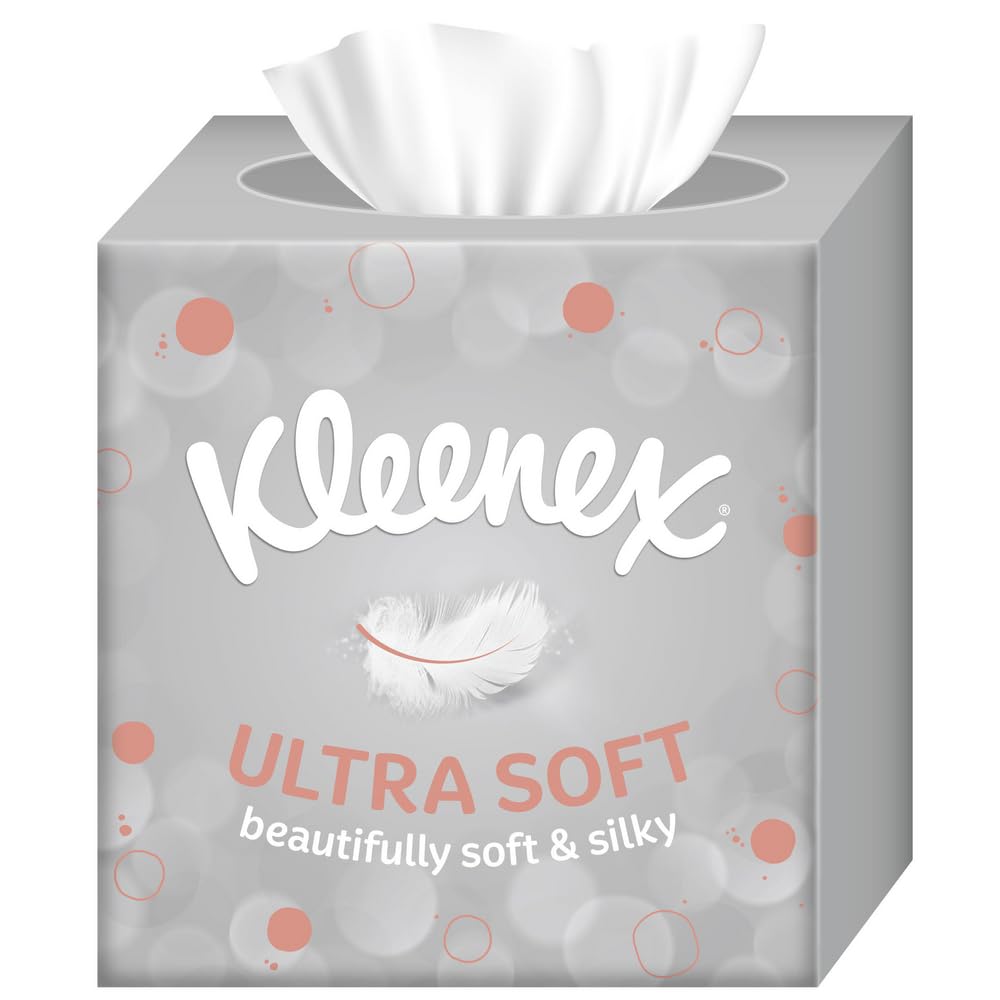 Kleenex Ultra Soft Facial Tissues - Single Cube Box | 48 Tissues | Unscented 4