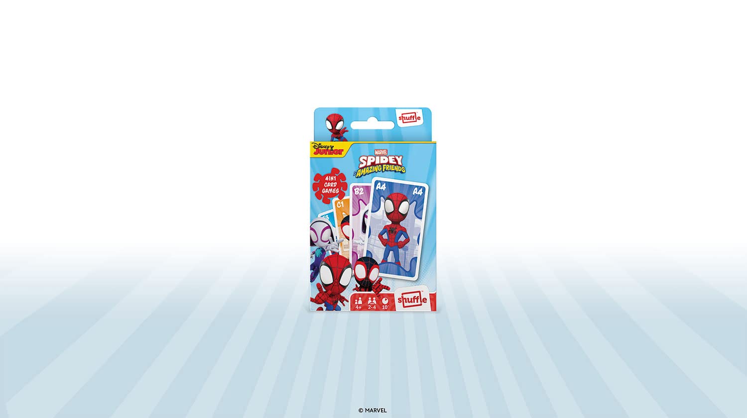 Shuffle Spidey and his Amazing Friends 4 in 1 Card Games | Ages 4+ | 2-4 Players 4