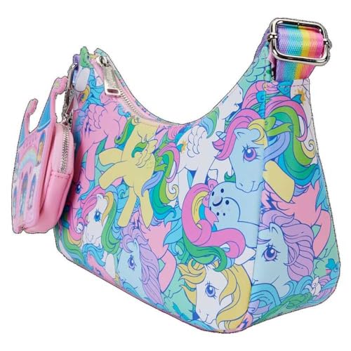 Loungefly My Little Pony All Over Print Crossbody Bag with Detachable Coin Purse (Multicolor)