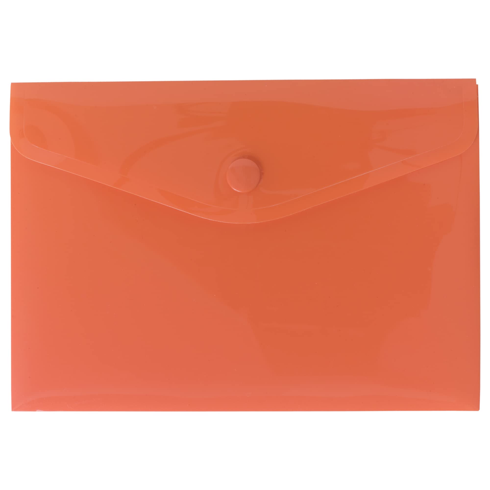 eco-eco A6 Press Stud Popper Wallet - 50% Recycled Plastic Folder | Pack of 5 Assorted Colours