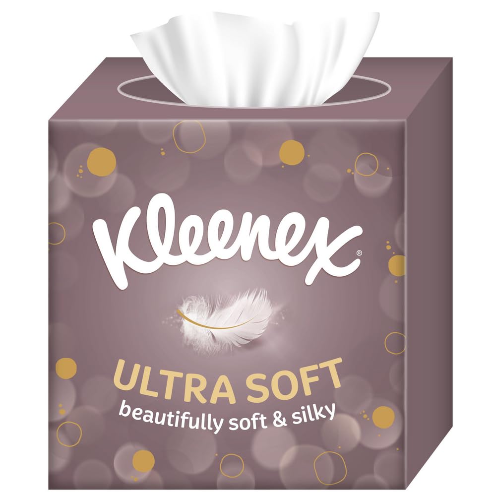 Kleenex Ultra Soft Facial Tissues - Single Cube Box | 48 Tissues | Unscented 2