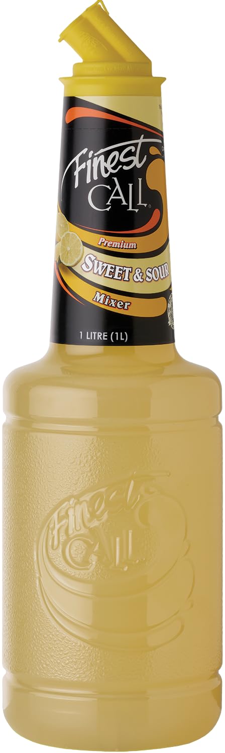 Finest Call Sweet & Sour Mix - #1 Selling in USA | 1 Litre Bottle | Frothy Cocktail Ingredient 1