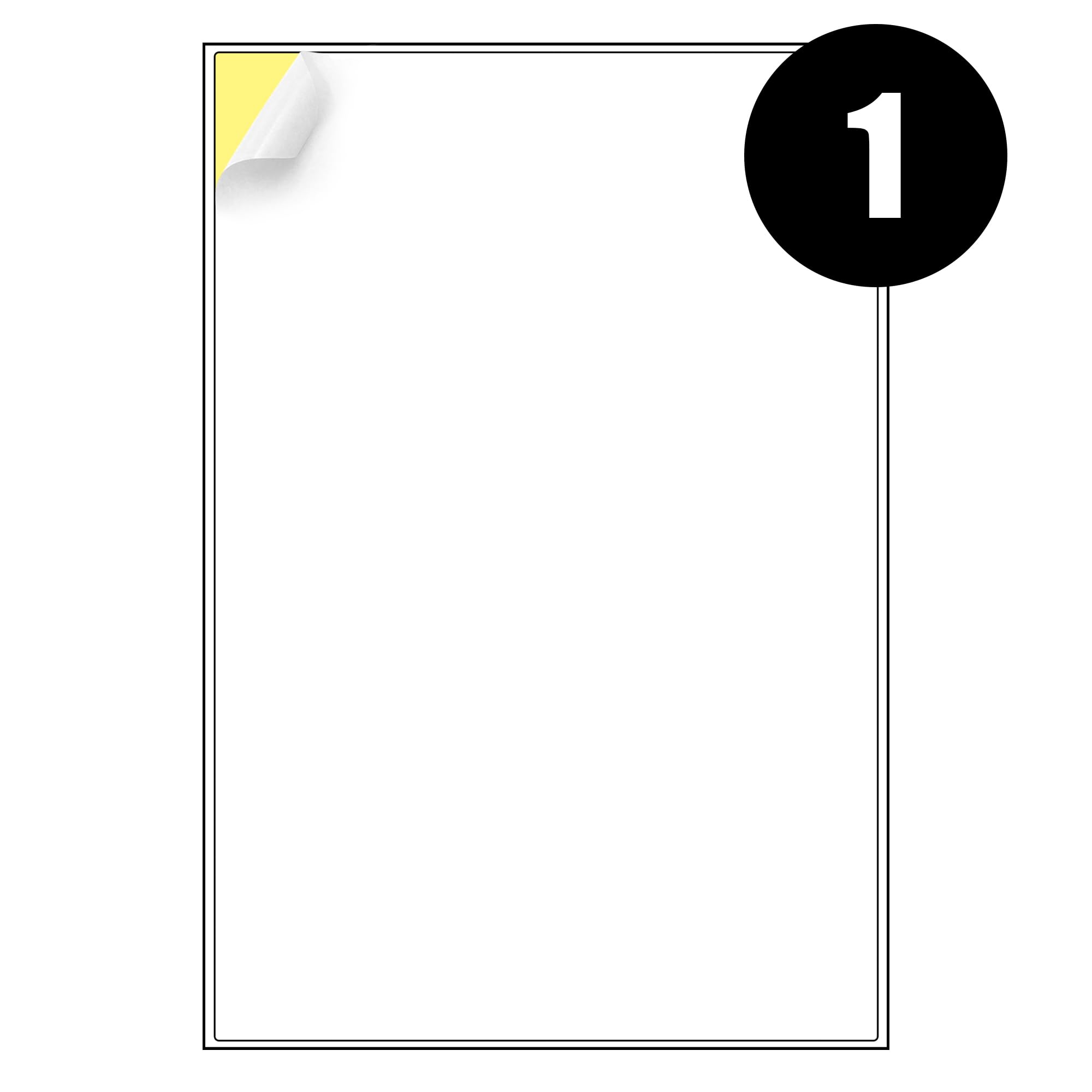 iSOUL A4 Printer Labels - 100 Sheets White Matte Self-Adhesive Full Sheets 3
