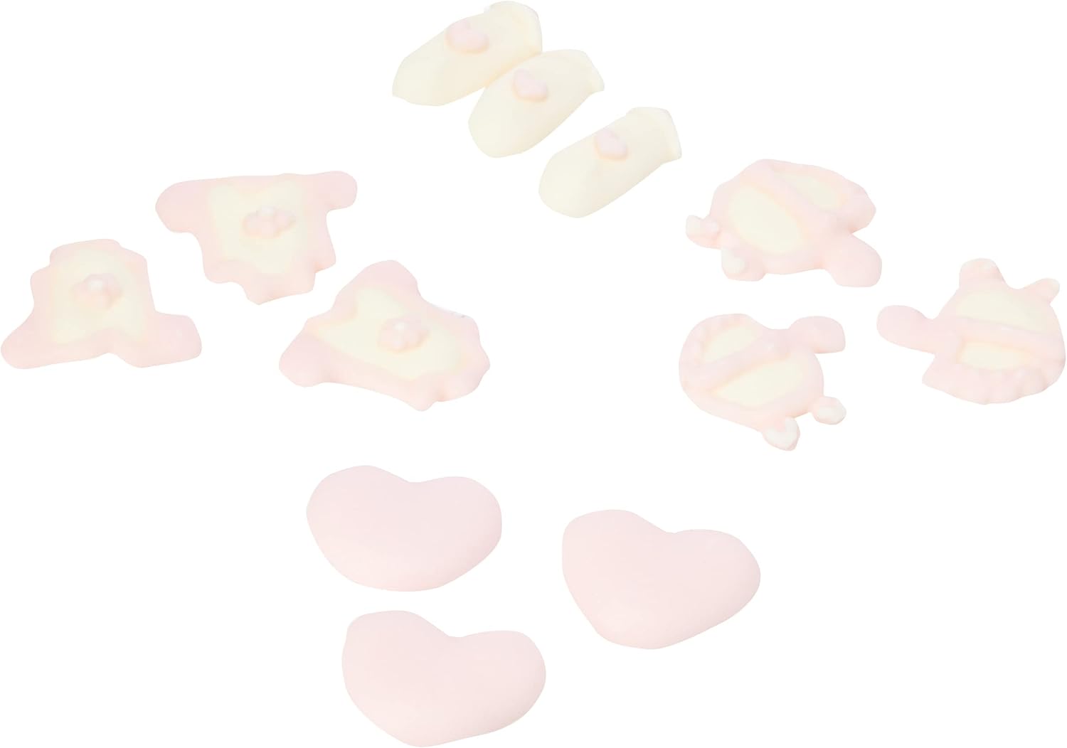 Culpitt Pink Baby Sugar Pipings - Pack of 12 Cake Decorations