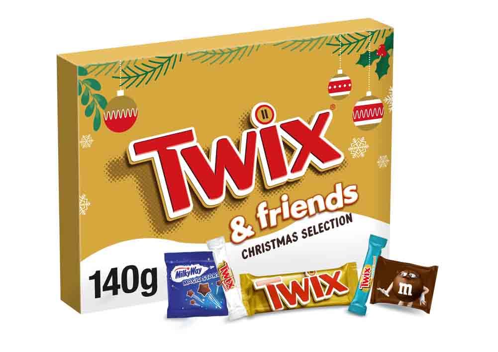 Twix Christmas Milk Chocolate Selection Box 140g with M&Ms and Milky Way Magic Stars 1