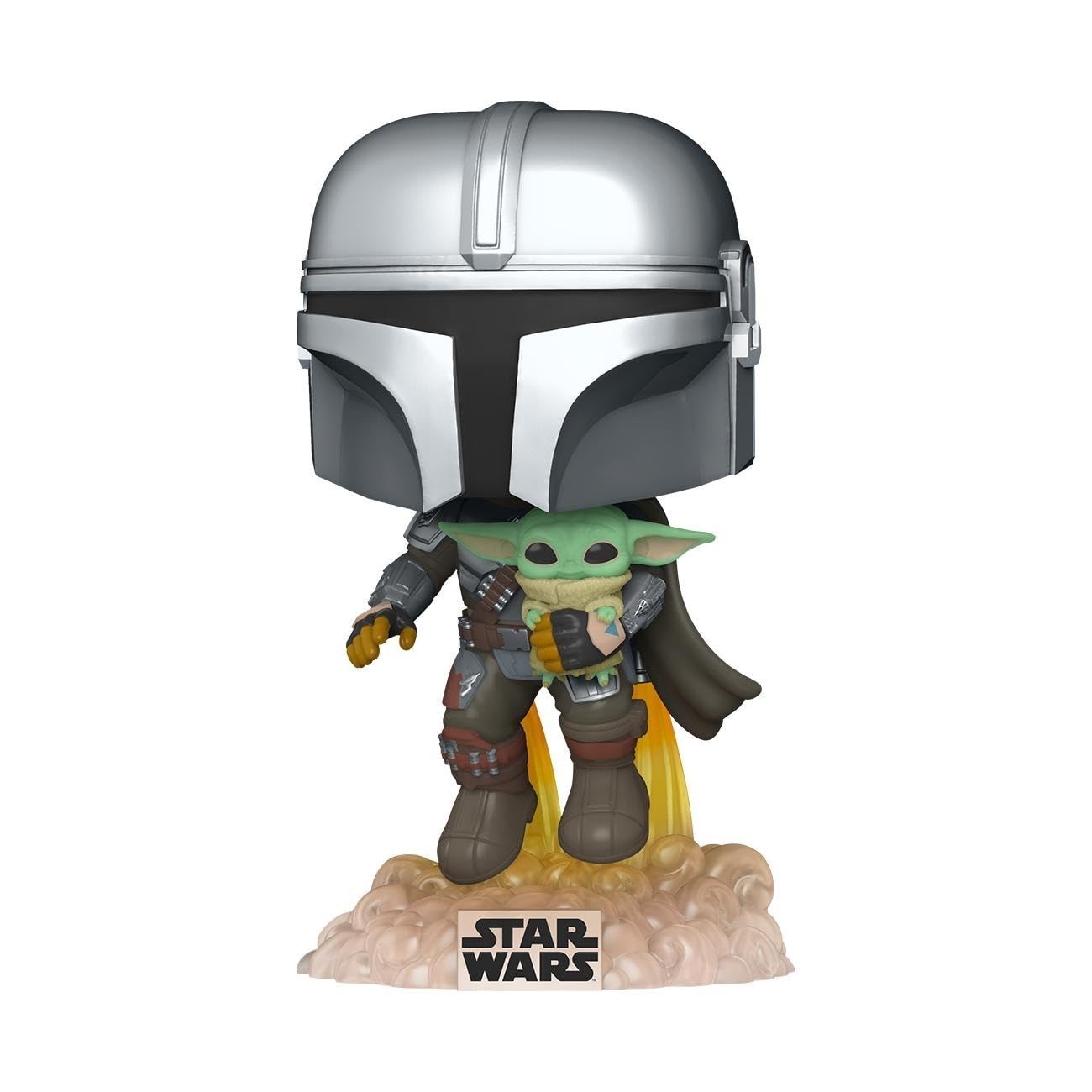 Funko POP Star Wars: The Mandalorian Mando Flying w/Jet Pack Collectible Toy | Vinyl | 3.75 in 2