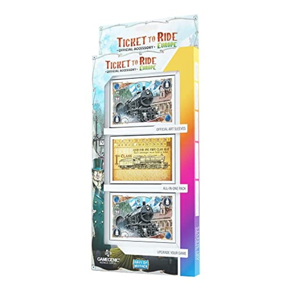 Gamegenic GGS15003ML Ticket to Ride Europe Art Sleeves - 168 Count Premium Card Protection 1