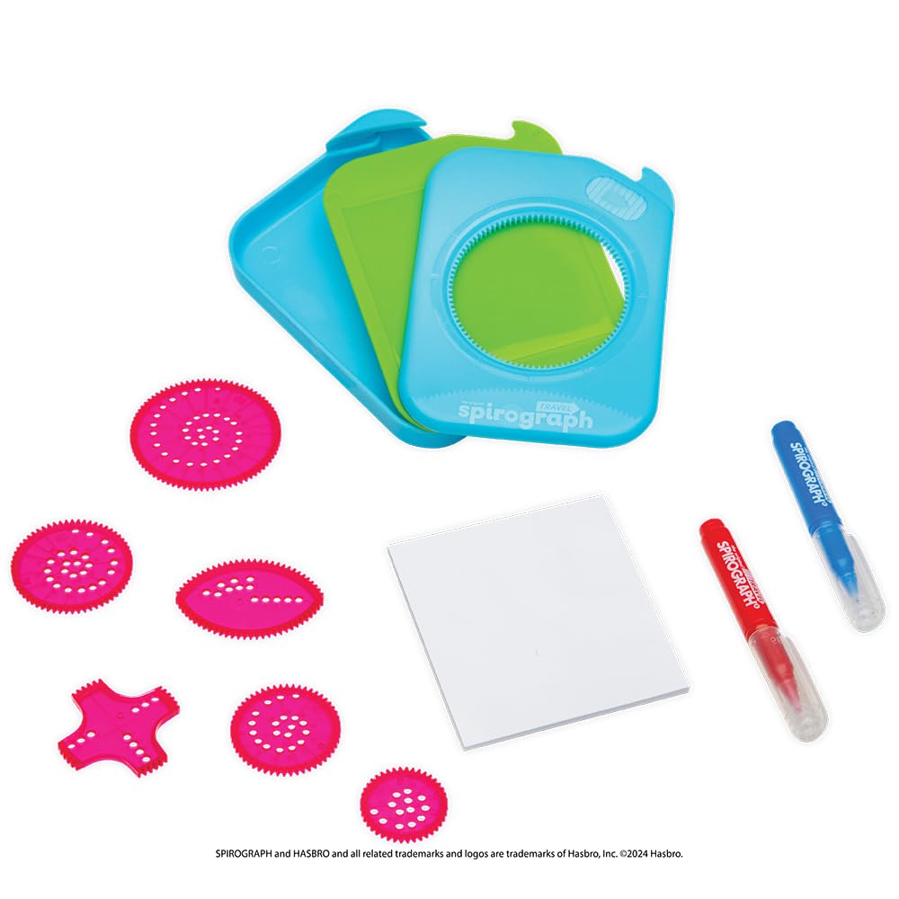 Spirograph Travel - Portable Art & Design Playset for Kids 8+ 10