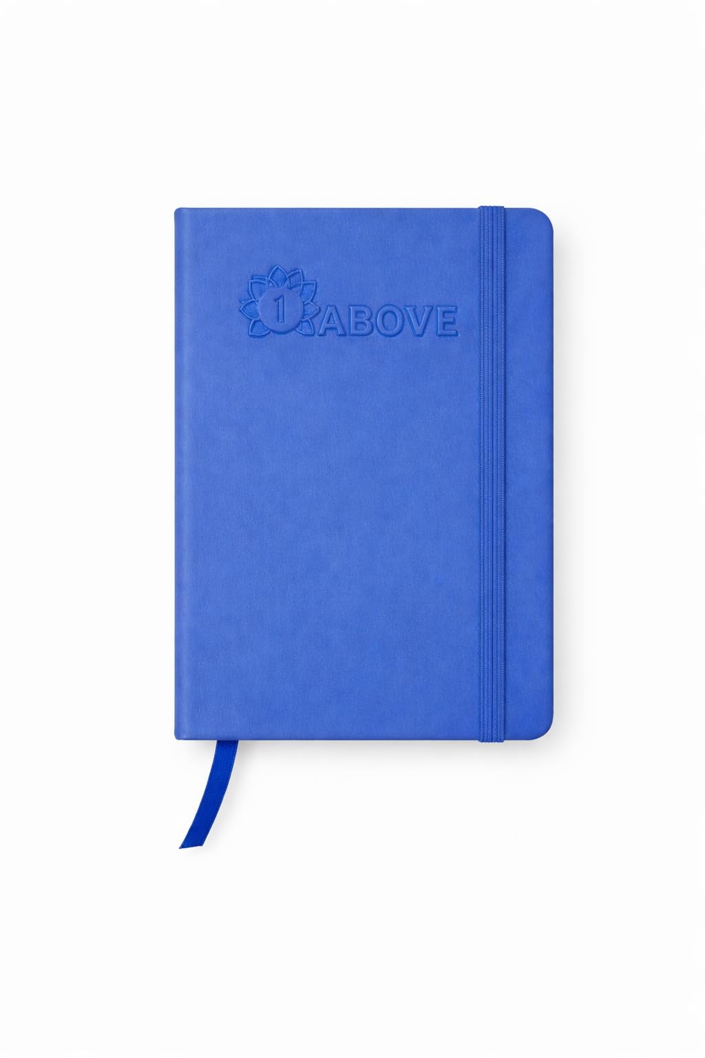 1ABOVE Soft Feel Executive Notebook - Hardback Journal, Lined Pages, Elastic Closure | Blue A6