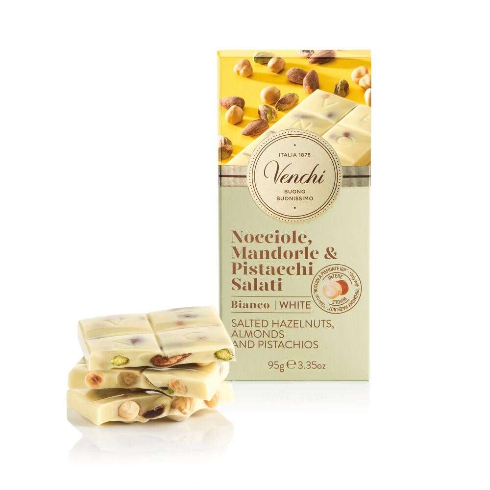 Venchi Salted White Chocolate with Hazelnuts Bar - 95g