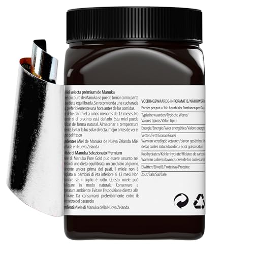 Pure Gold Manuka Honey 525+ MGO Certified - 500g Raw & Unpasteurised - New Zealand Ethically Sourced